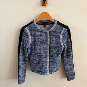 BCBGMaxAzria Blue and Black Textured Blazer